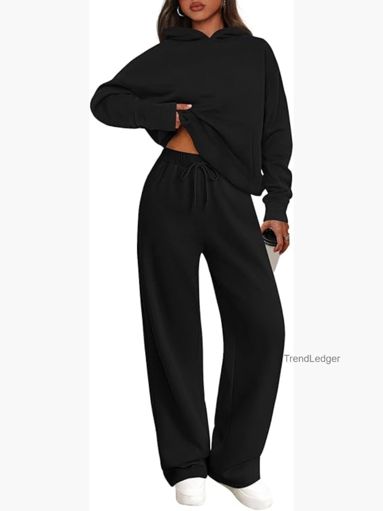 Oversized Hoodie & Wide Leg Sweatpants Matching Set Medium